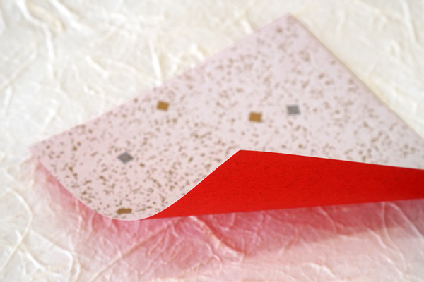 両面使える折り紙-砂子と赤