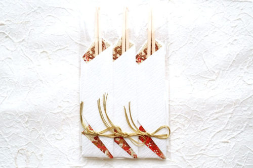 祝い箸-和紙箸袋-国産の丸箸