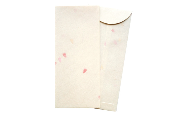 和紙の封筒 桜の花びら